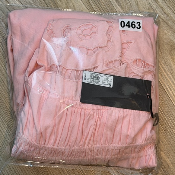 Women's Eyelet Maxi A-Line Dress - Future Collective Light Pink L - Picture 10 of 10